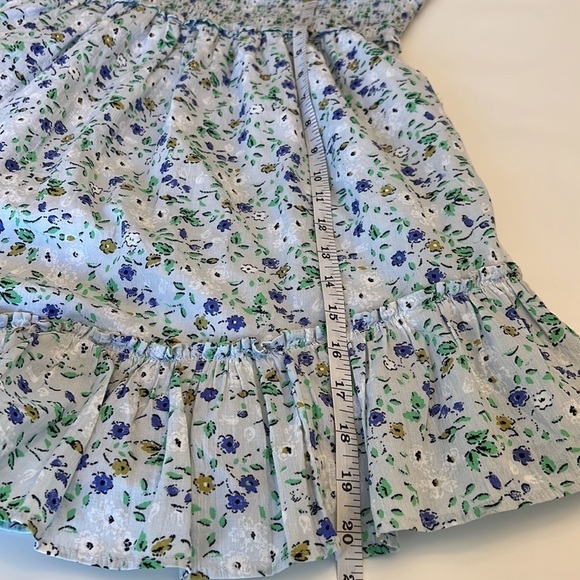 AERIE floral cotton dress backless halter size XL elastic waist ruffle hem - Picture 13 of 16